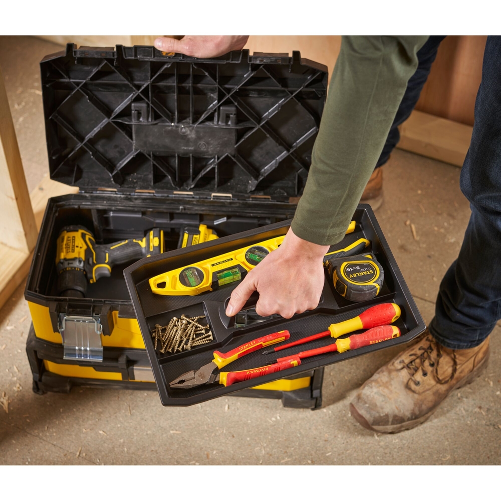Boite à outils à tiroir bi-matière jaune 51 cm - 1-95-829 - STANLEY
