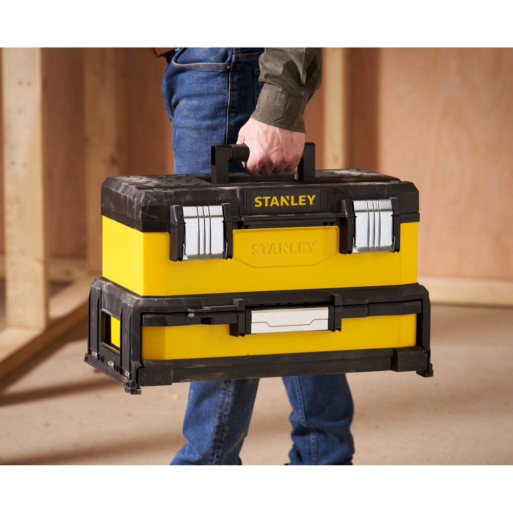 Boite à outils à tiroir bi-matière jaune 51 cm - 1-95-829 - STANLEY