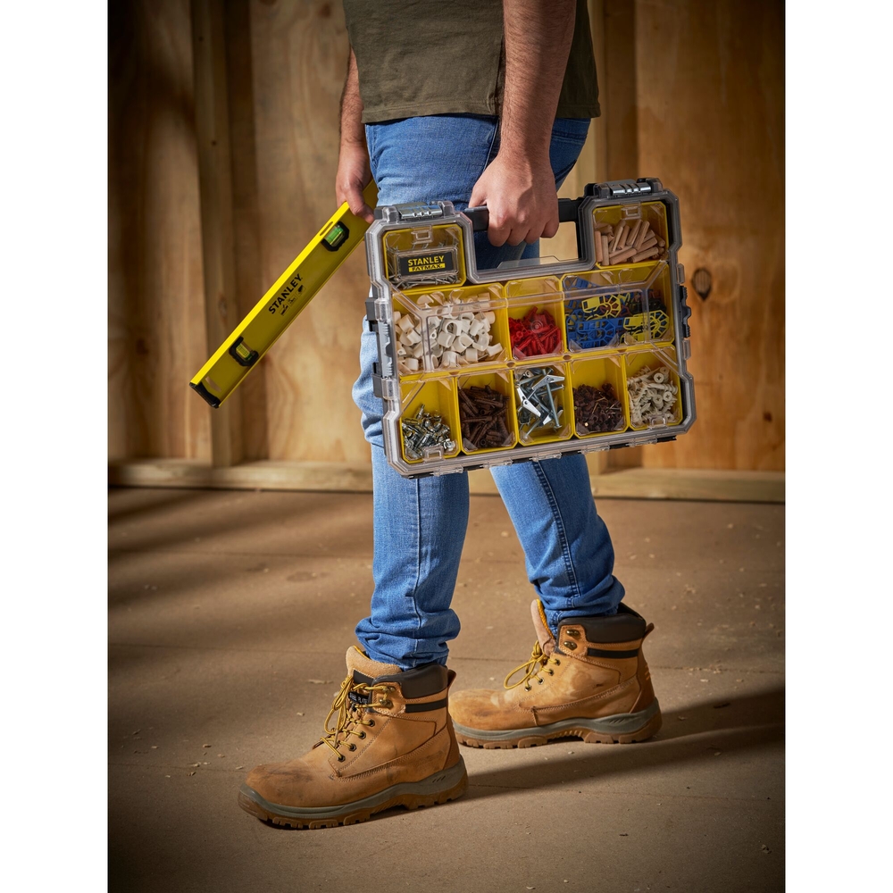 Organiseur étanche profondeur 64 mm - 10 compartiments amovibles - Fatmax - 1-97-517 - STANLEY FATMAX