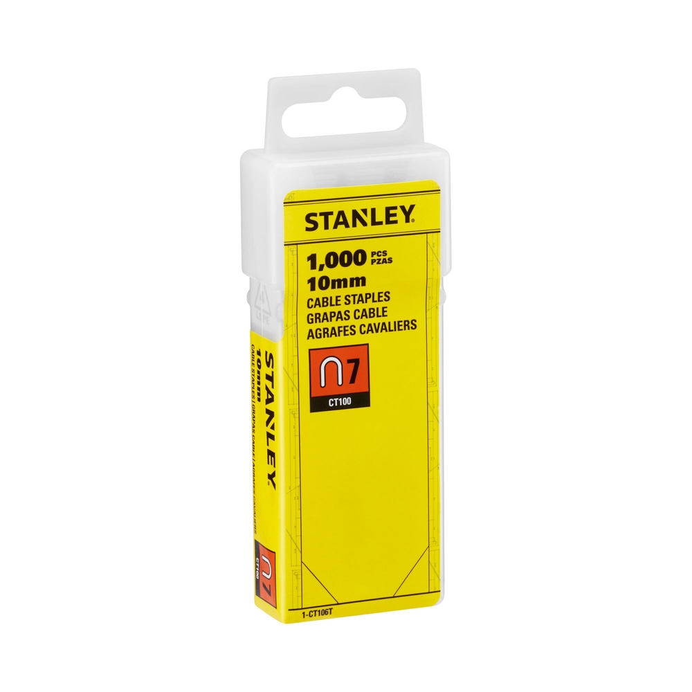 Agrafes cavaliers 10 mm type 7 - boite de 1000 pièces - 1-CT106T - STANLEY