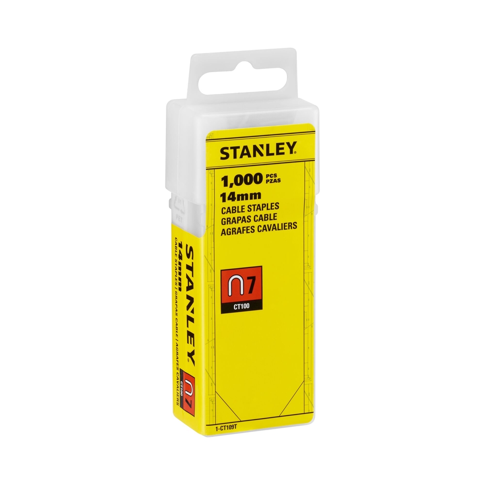 Agrafes cavaliers 14 mm type 7 - boite de 1000 pièces - 1-CT109T - STANLEY