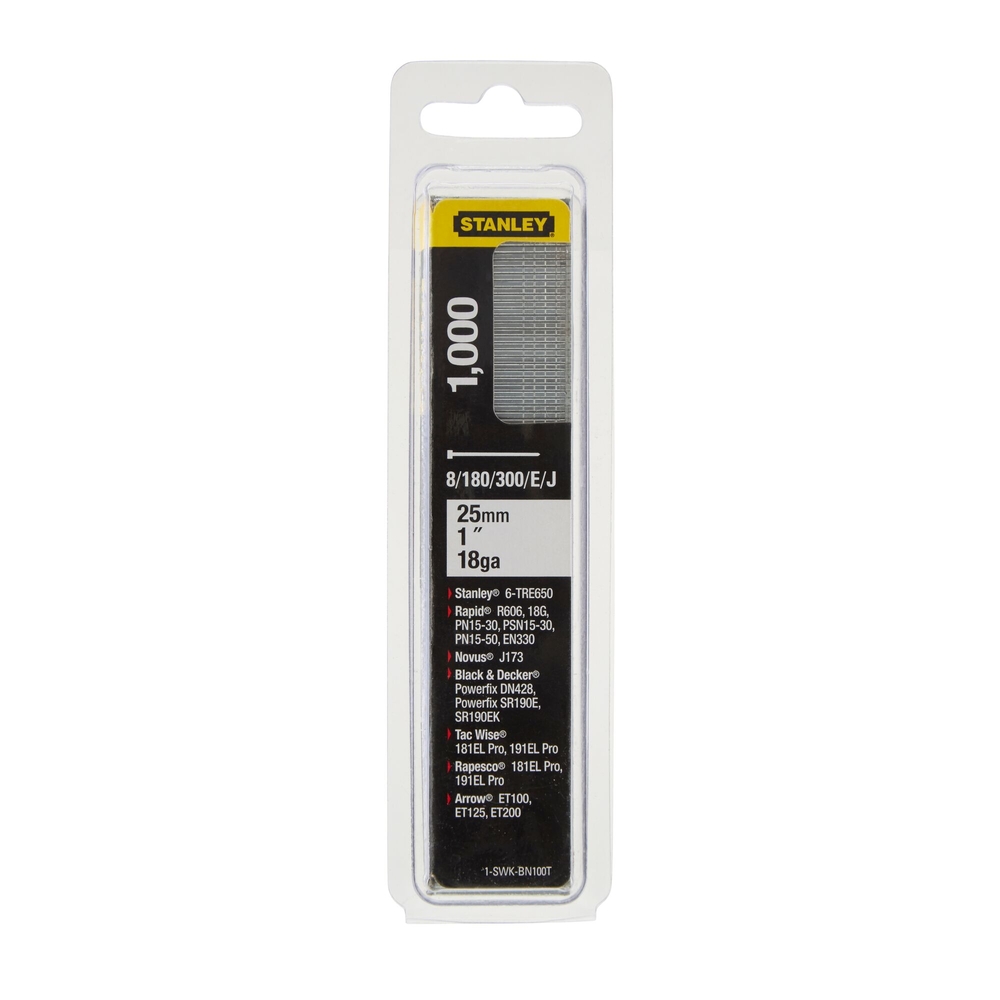 Clous 25 mm - boite de 1000 pièces - 1-SWKBN100T - STANLEY