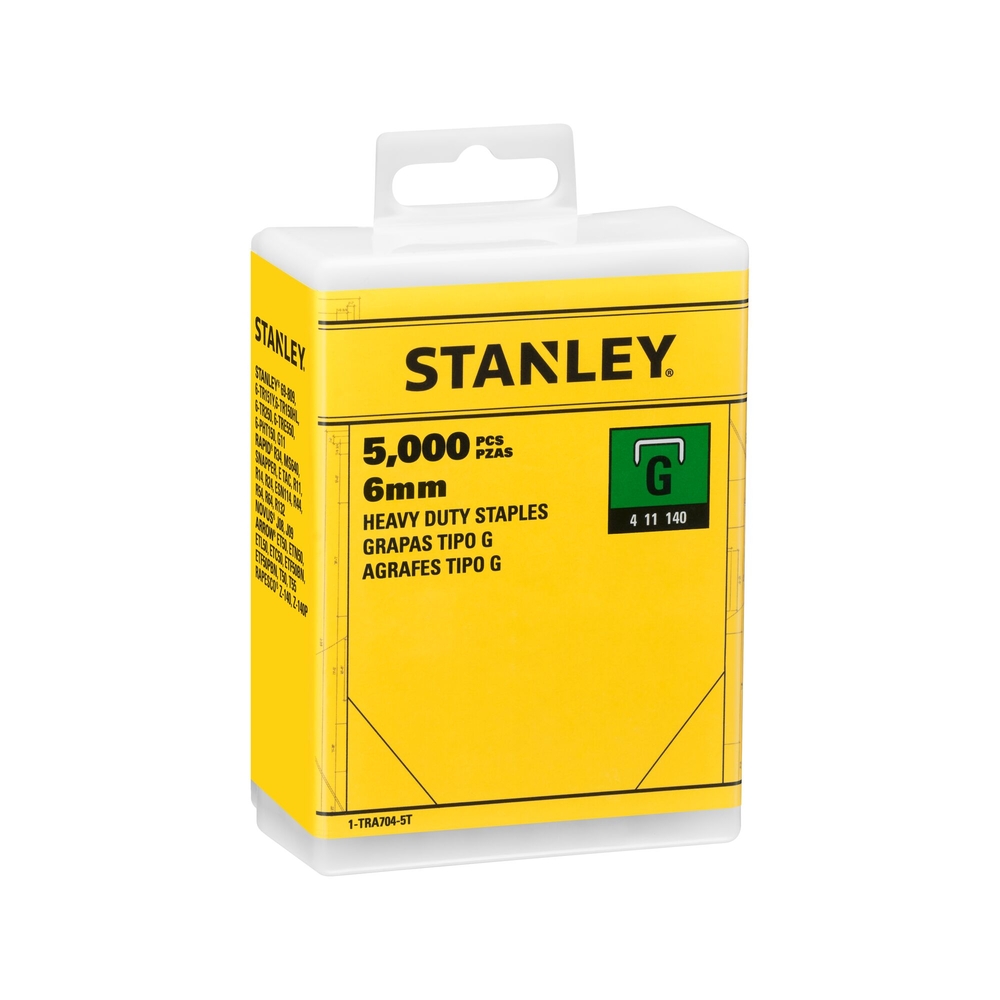 Agrafes 6 mm type G - boite de 5000 pièces - 1-TRA704-5T - STANLEY