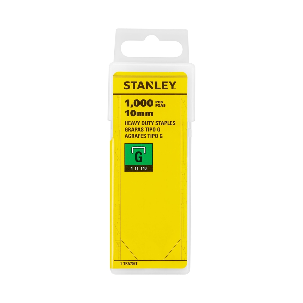 Agrafes 10 mm type G - boite de 1000 pièces - 1-TRA706T - STANLEY