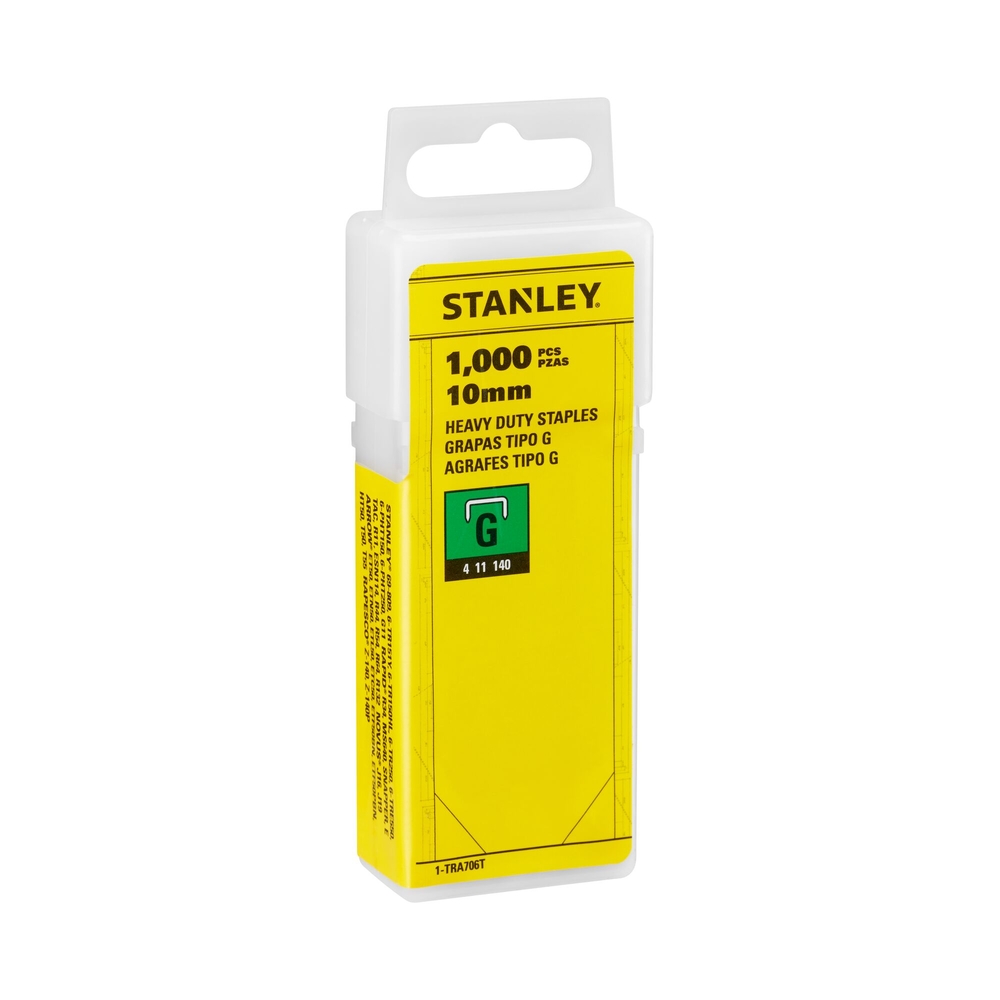 Agrafes 10 mm type G - boite de 1000 pièces - 1-TRA706T - STANLEY