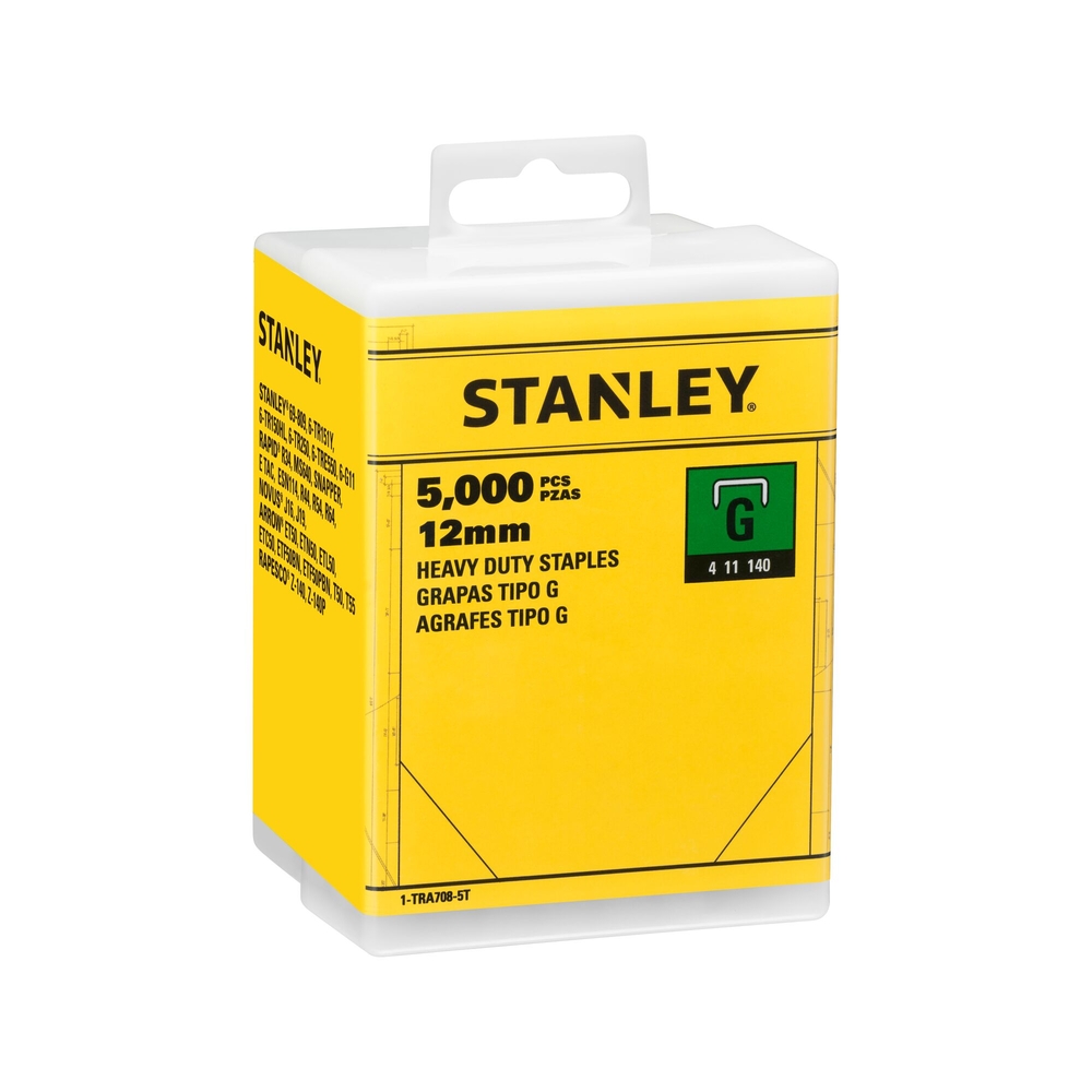 Agrafes 12 mm type G - boite de 5000 pièces - 1-TRA708-5T - STANLEY