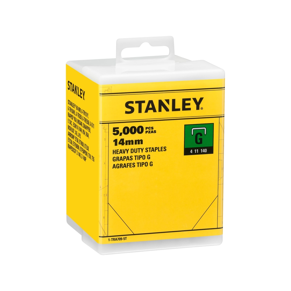 Agrafes 14 mm type G - boite de 5000 pièces - 1-TRA709-5T - STANLEY