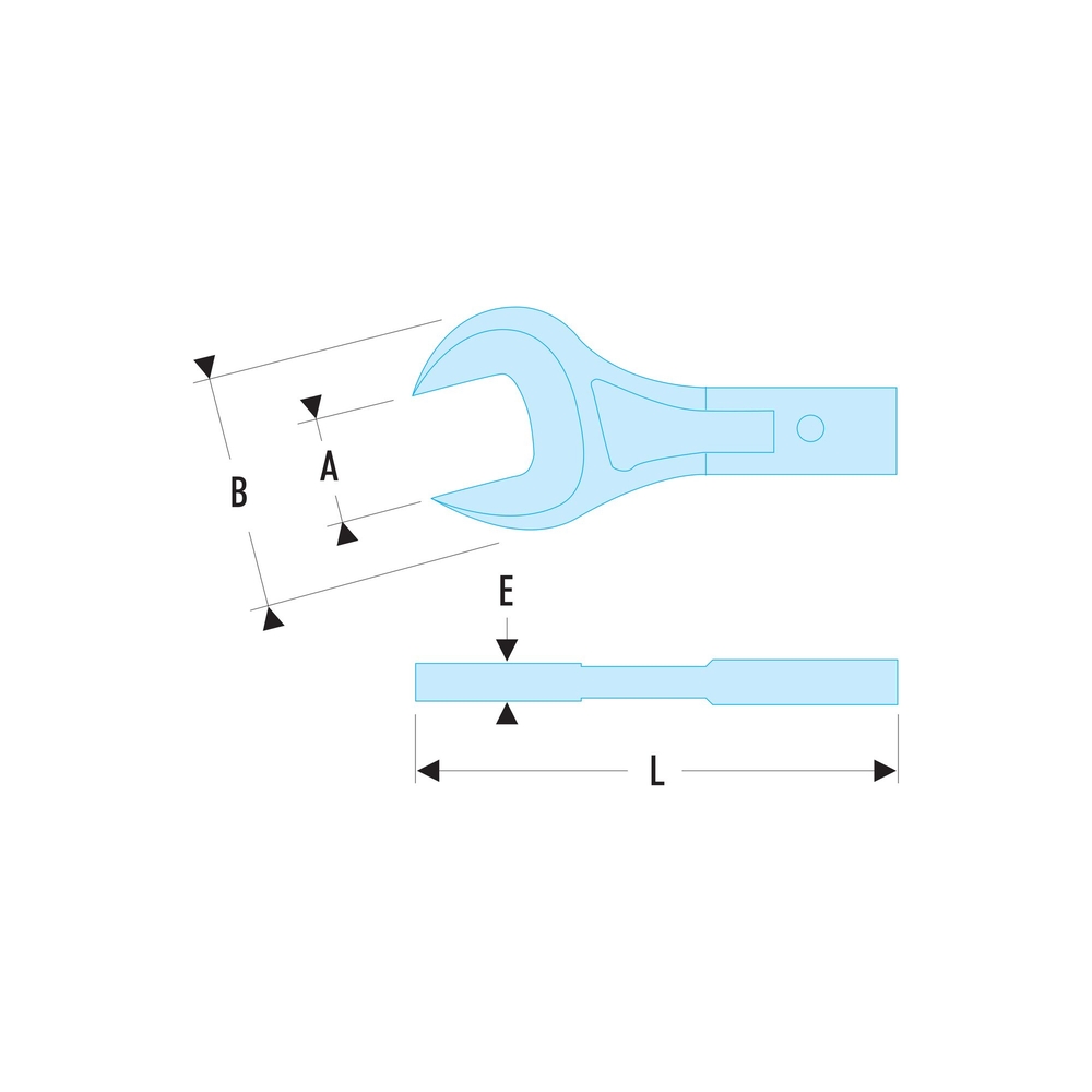 Embout à fourche attachement 20 x 7 mm 12 mm - FACOM - 20.12