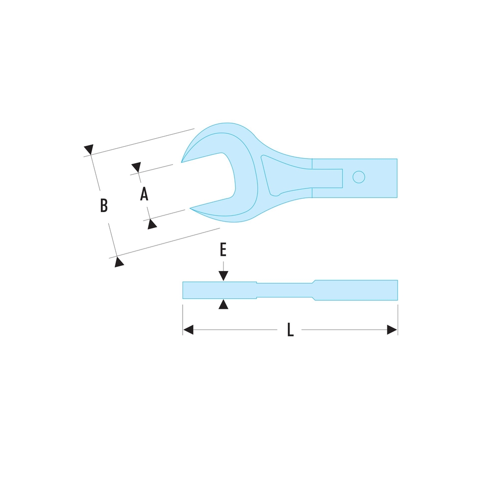 Embout à fourche attachement 20 x 7 mm 14 mm - FACOM - 20.14
