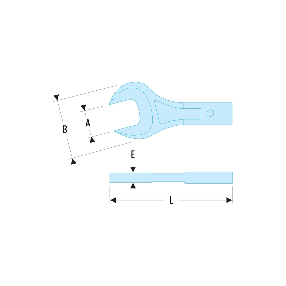 Embout à fourche attachement 20 x 7 mm 17 mm - FACOM - 20.17