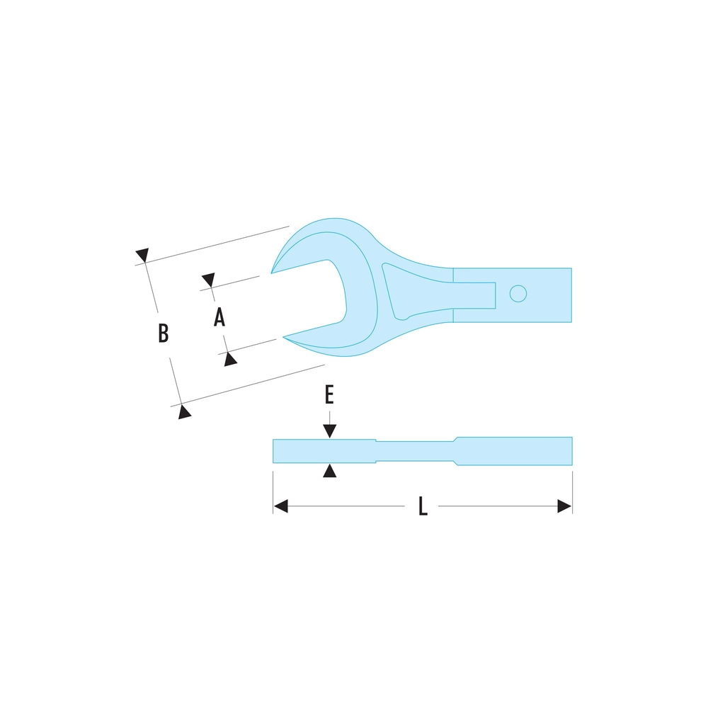 Embout à fourche attachement 20 x 7 mm 19 mm - FACOM - 20.19