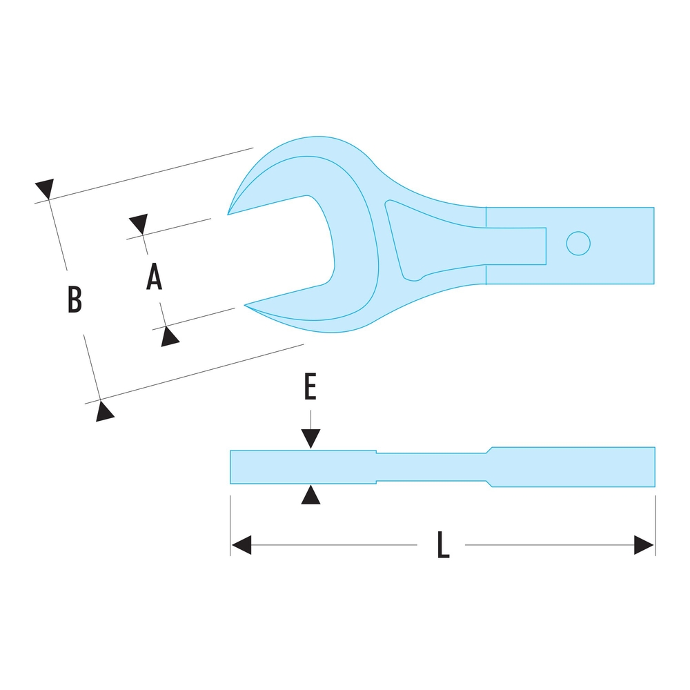 Embout à fourche attachement 20 x 7 mm 34 mm - FACOM - 20.34