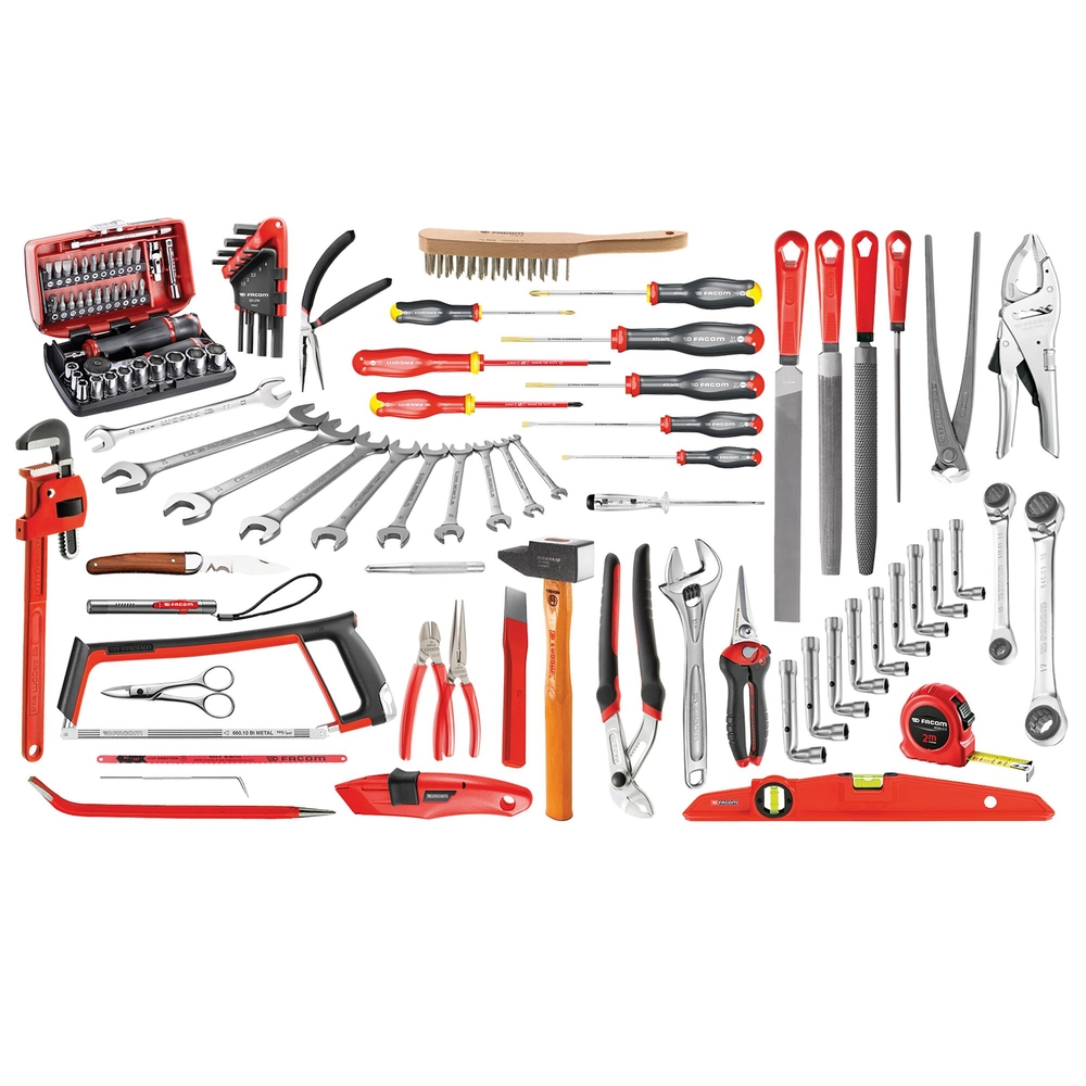 Sélection maintenance 112 outils + boîte à outils métal - FACOM - 2046.SG4A
