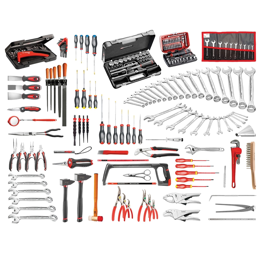 Sélection mécanicien 200 outils + coffre 4 tiroirs - FACOM - 2074.M140A