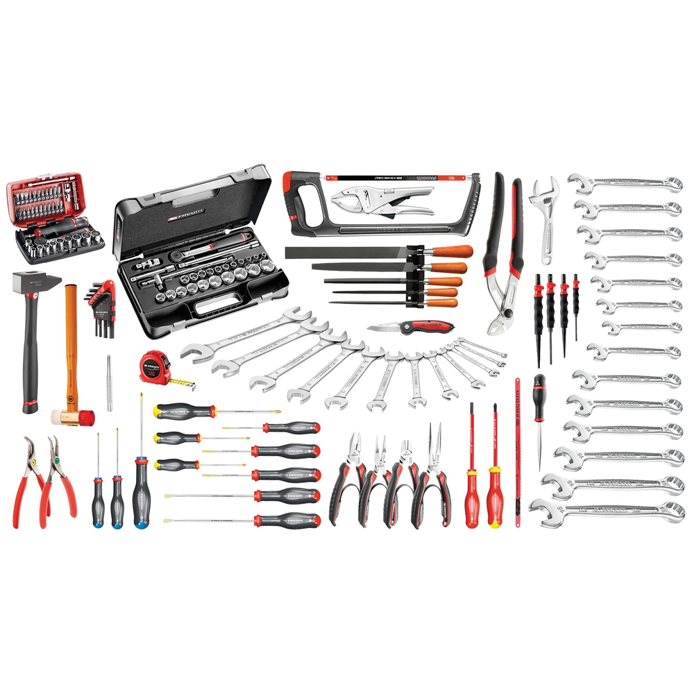 Sélection mécanicien 147 outils + servante coffre - FACOM - 2092.M120A