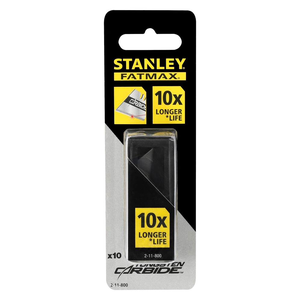 Lames de couteau au carbure de tungstène - 10 lames - Fatmax - 2-11-800 - STANLEY