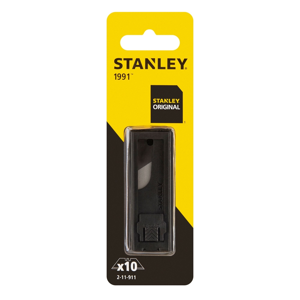 Lames de couteau 1991 sans trou - distributeur de 10 lames - 2-11-911 - STANLEY