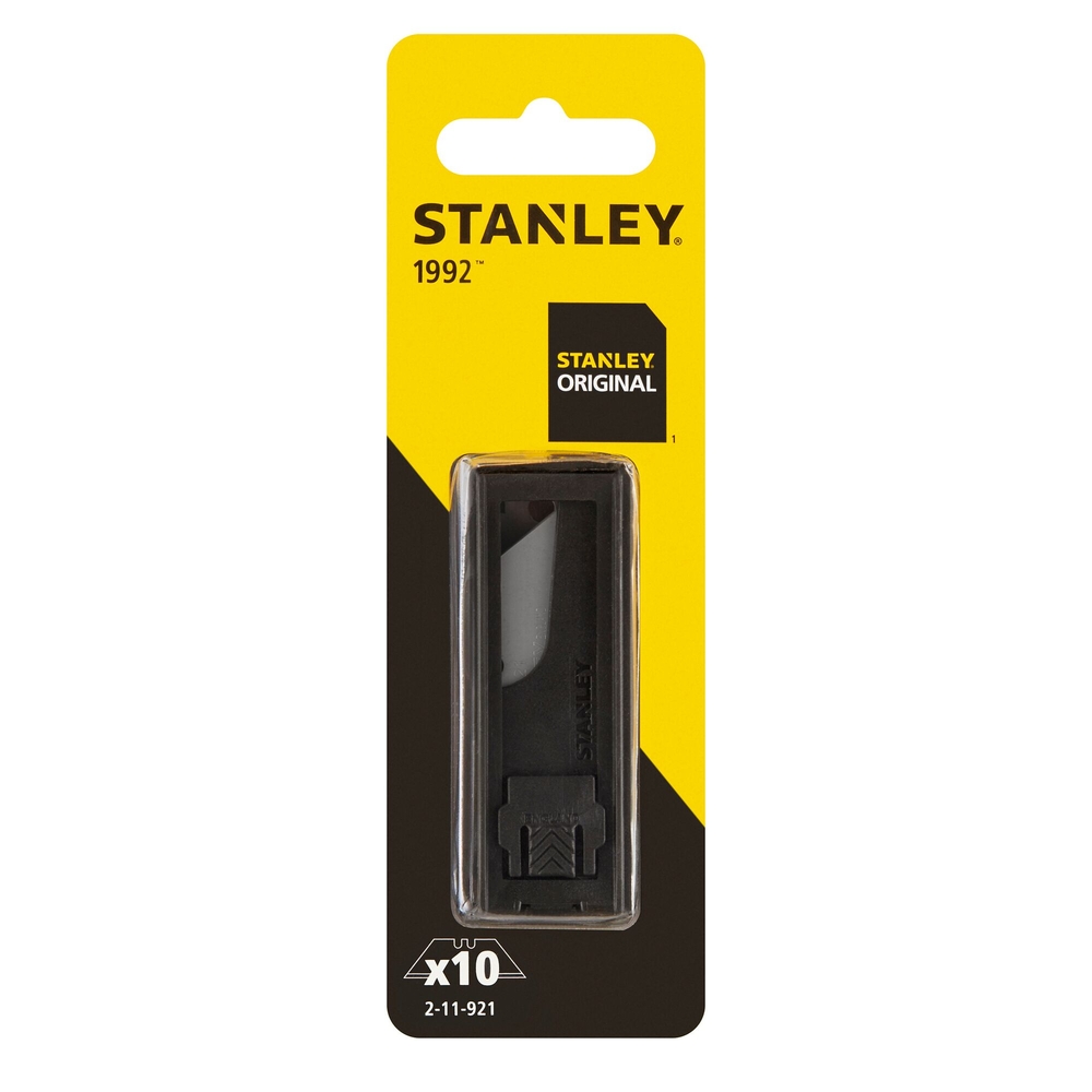 Lames de couteau 1992 sans trou - distributeur de 10 lames - 2-11-921 - STANLEY