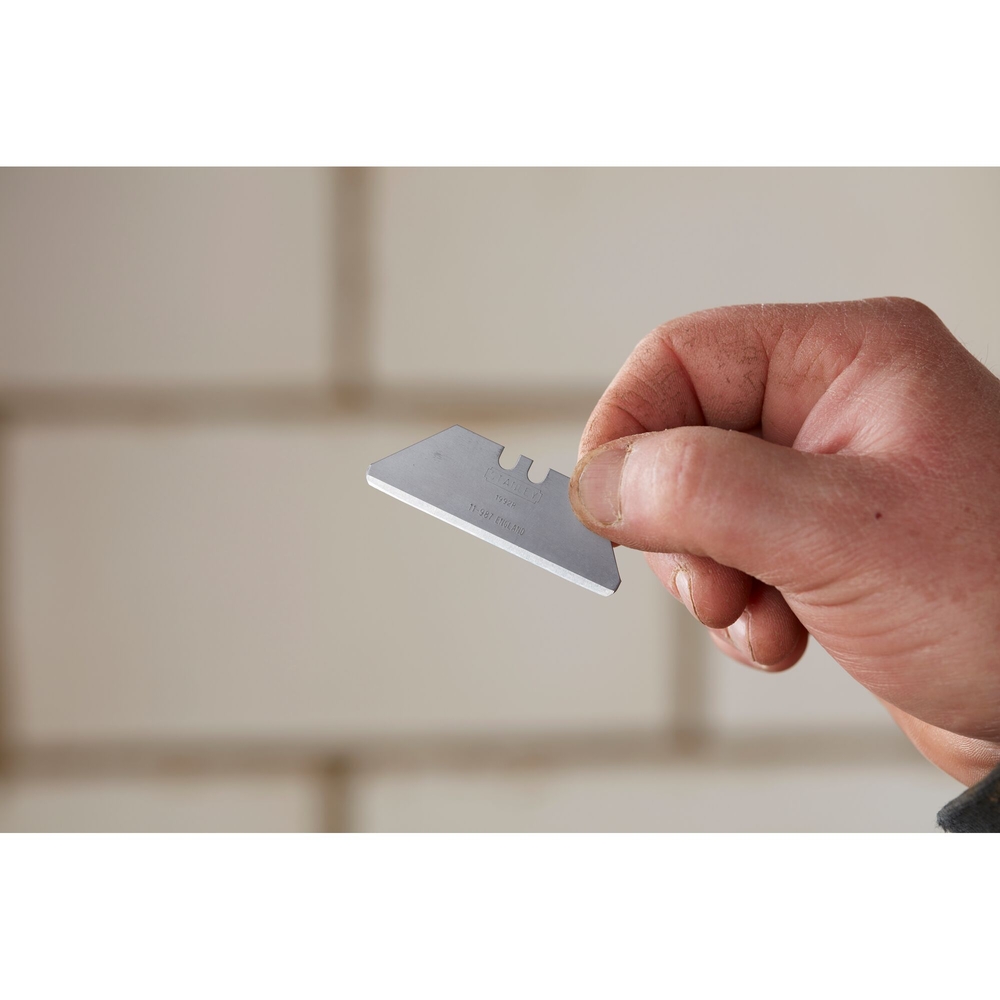 Lames de couteau de sécurité 1992 bouts arrondis - distributeur de 10 lames - 2-11-987 - STANLEY