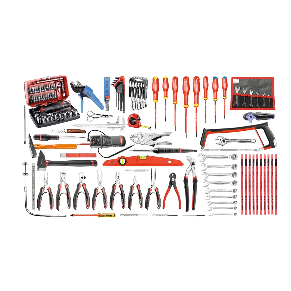 Sélection électronique 120 outils + boîte outils textile - FACOM - 2120.E18