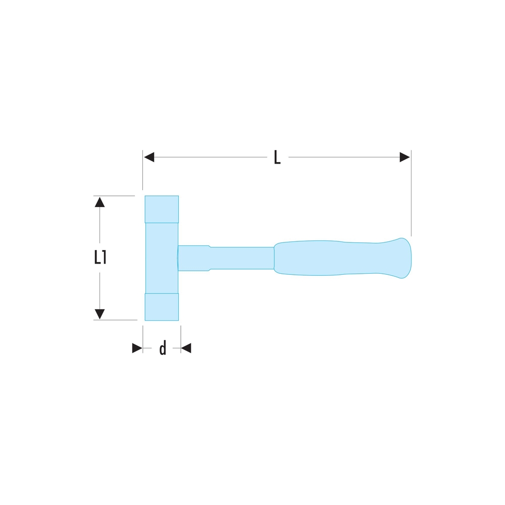 Massette sans rebond à embouts interchangeables 35 mm - Par 5 - FACOM - 212A.35