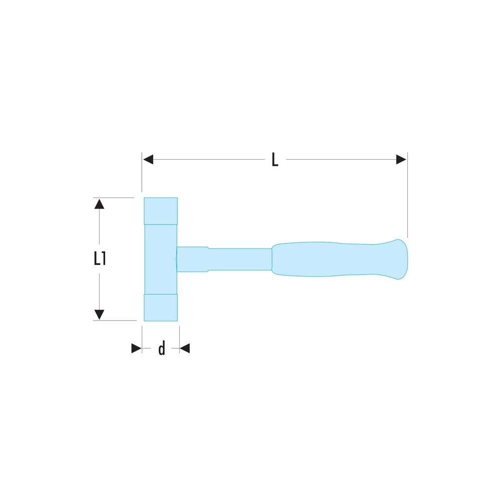 Massette sans rebond à embouts interchangeables 40 mm SLS - FACOM - 212A.40SLS