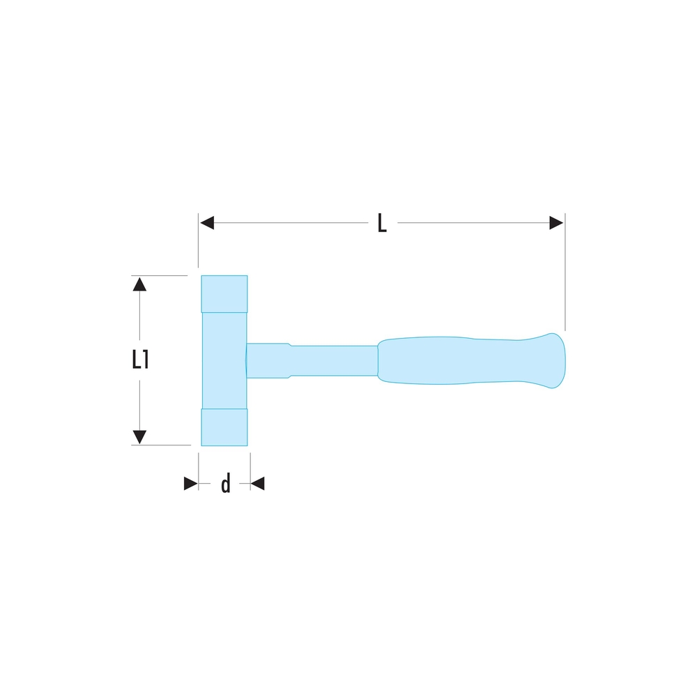 Massette sans rebond à embouts interchangeables 40 mm - Par 5 - FACOM - 212A.40