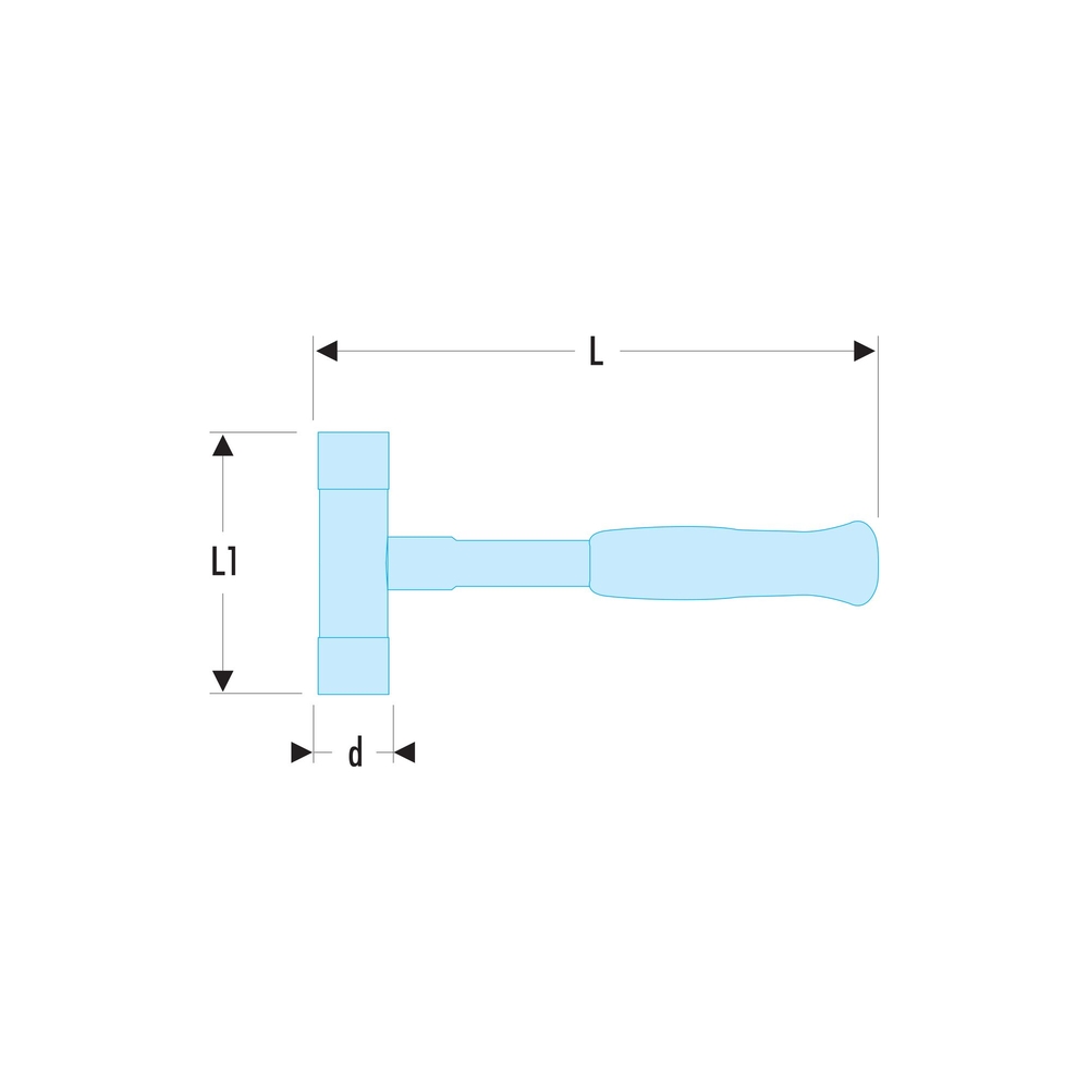 Massette sans rebond à embouts interchangeables 50 mm SLS - FACOM - 212A.50SLS