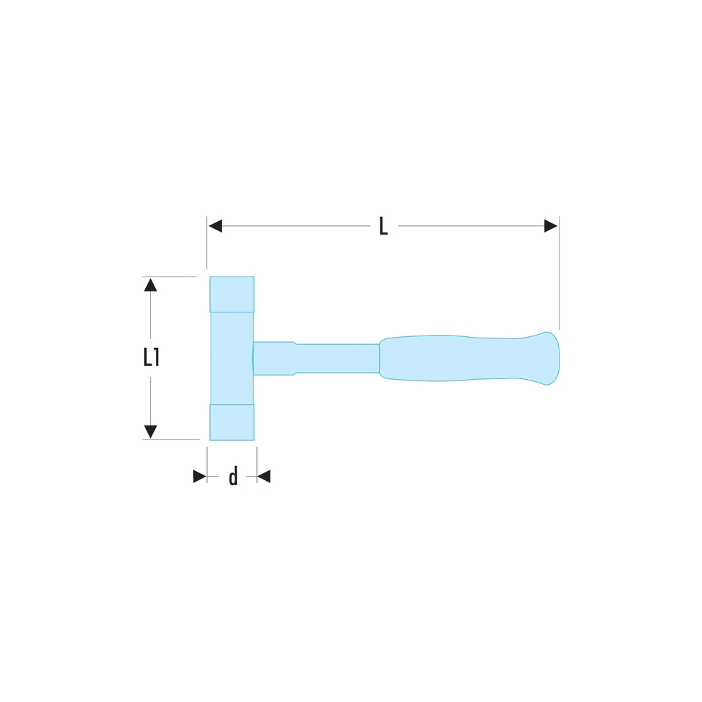 Massette sans rebond à embouts interchangeables 60 mm SLS - FACOM - 212A.60SLS
