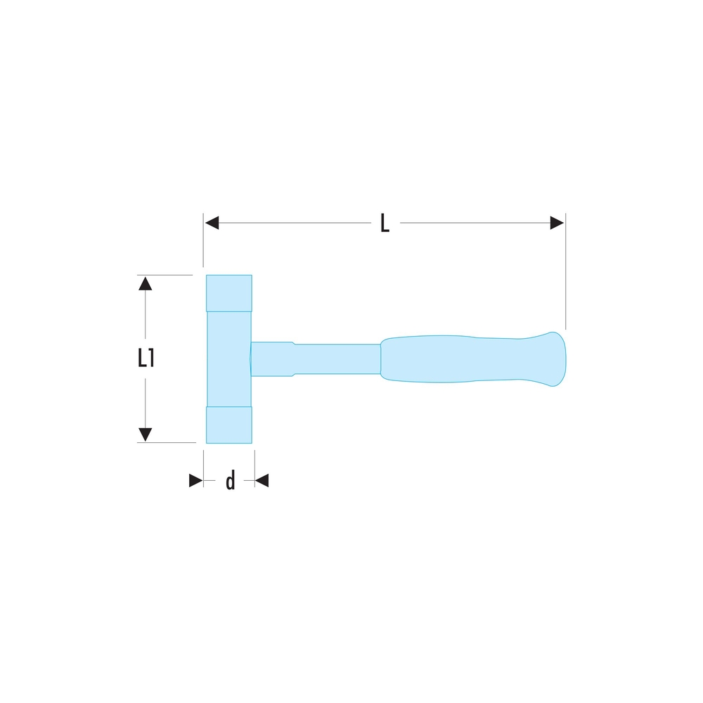 Massette sans rebond embout 60mm - FACOM - 212A.60