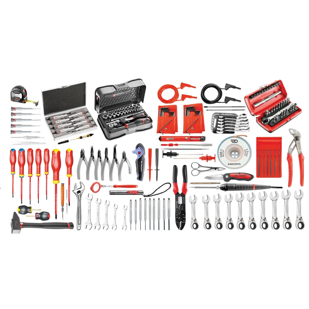 Sélection d'outils électricien 172 pièces + valise - FACOM - 2138.EL35