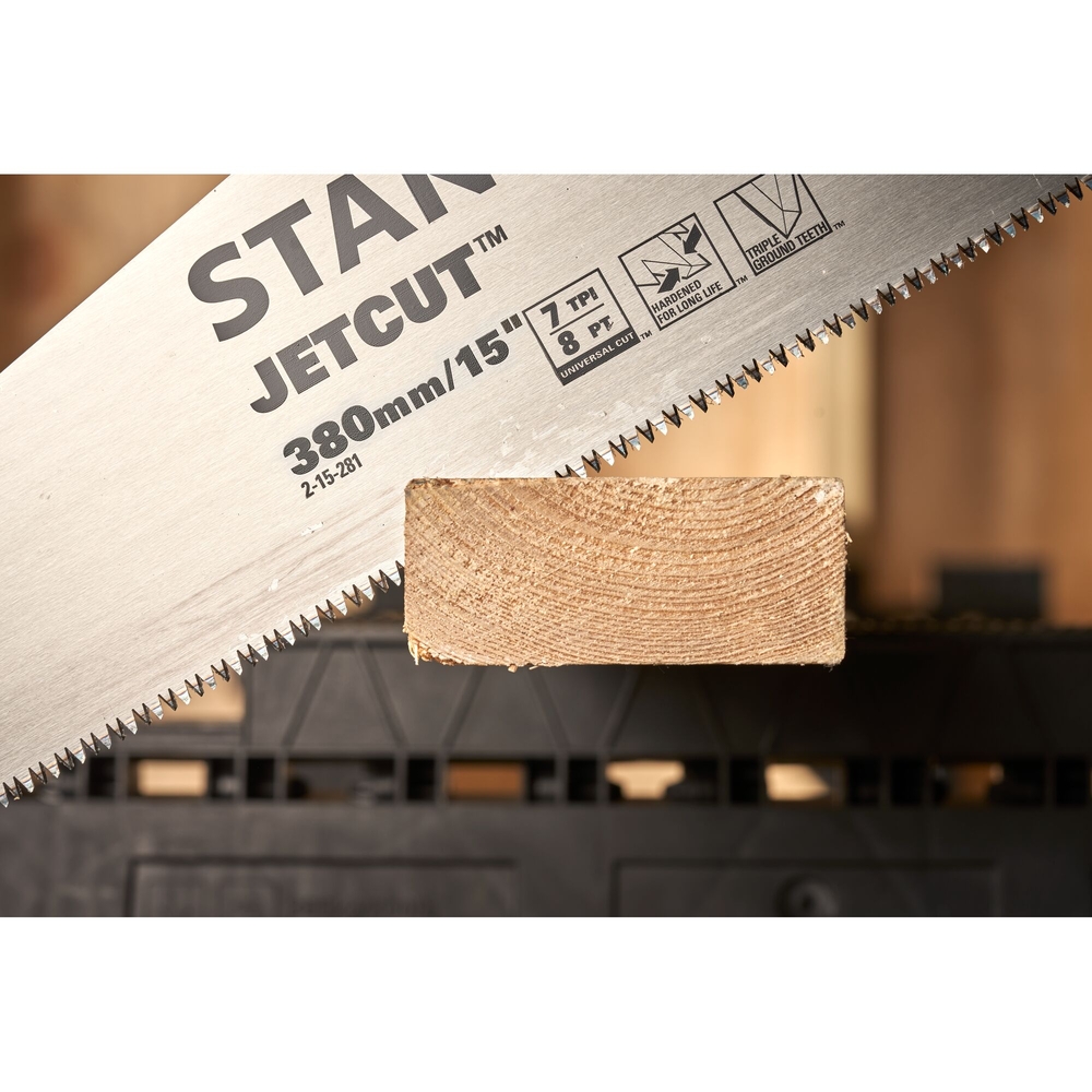 Scie égoïne Jet Cut coupe de débit moyenne section 380 mm - 2-15-281 - STANLEY