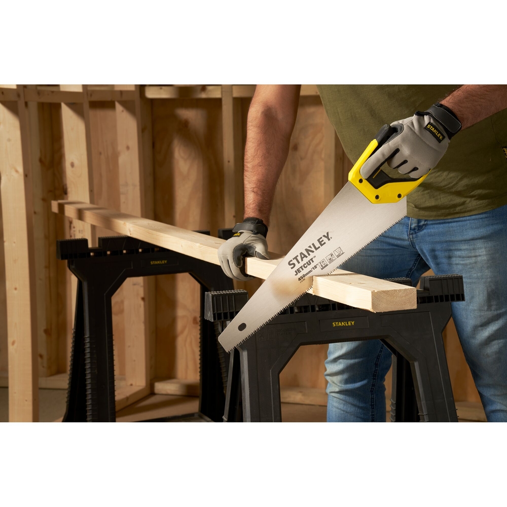 Scie égoïne Jet Cut coupe de débit moyenne section 450 mm - 2-15-283 - STANLEY