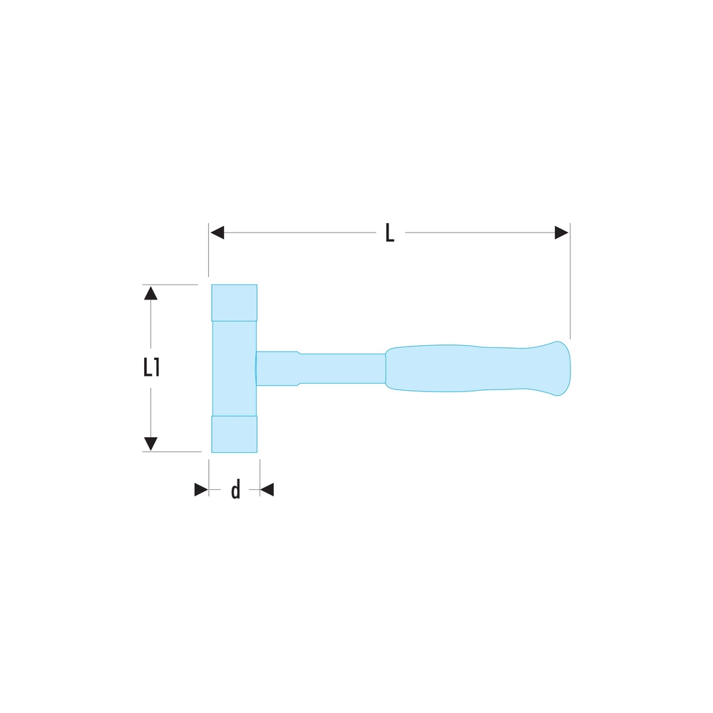 Massette sans rebond monobloc 40 mm - Par 5 - FACOM - 216.40