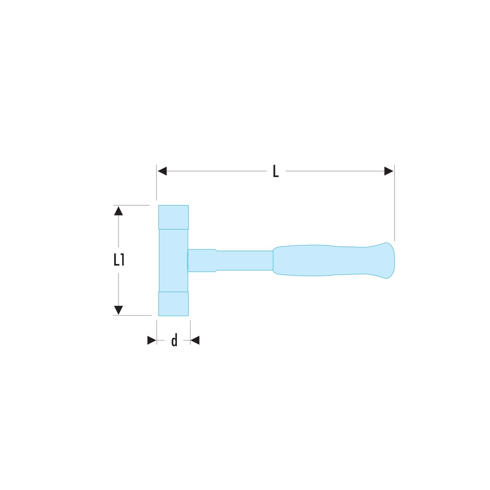 Massette sans rebond monobloc 60 mm - Par 5 - FACOM - 216.60