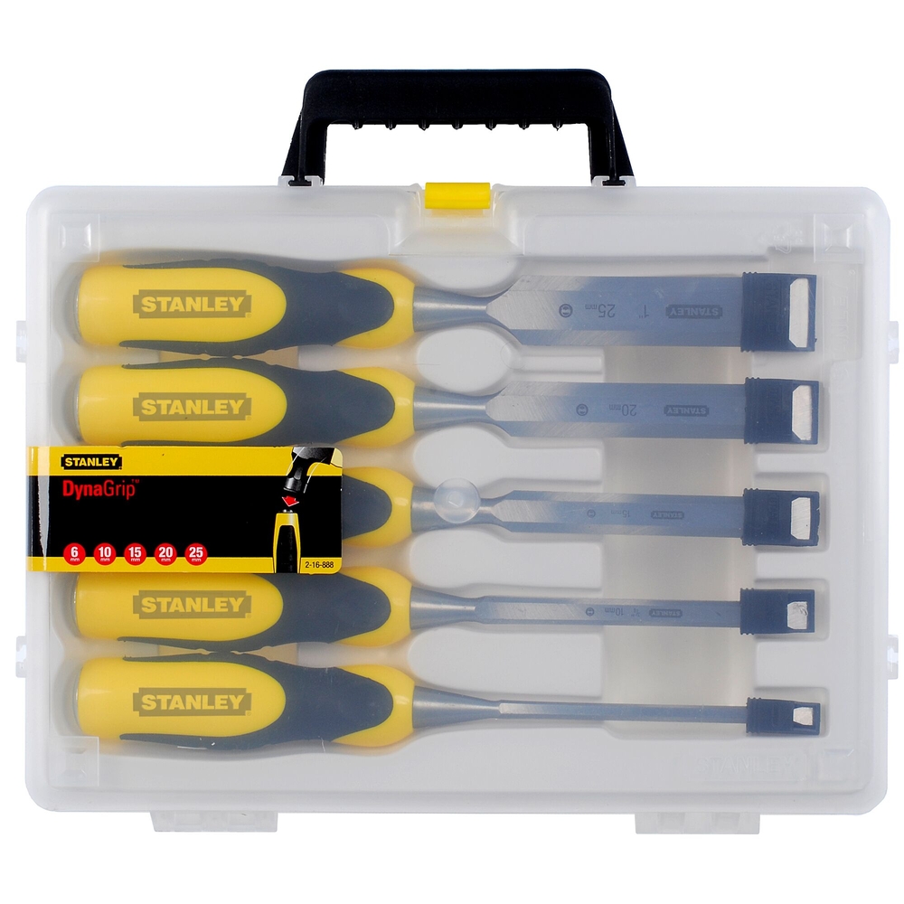 Ciseaux à bois bi-matière - jeu de 5 pièces - 2-16-888 - STANLEY