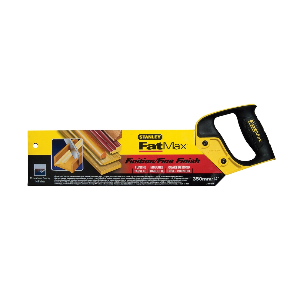 Scie à dos 350 mm - 13 dents/pouce - Fatmax - 2-17-202 - STANLEY FATMAX