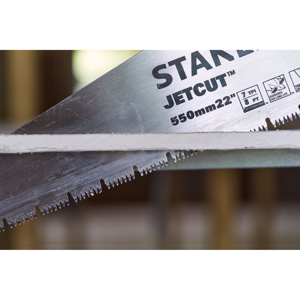 Scie égoïne Jet Cut spéciale panneaux de plâtre 550 mm - 2-20-037 - STANLEY