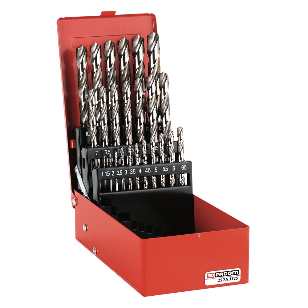 Jeu 25 forets taillés 1 à 13 mm - Par 5 - FACOM - 222A.TJ25