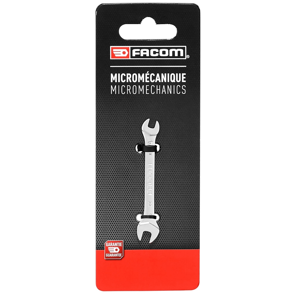 Clé à fourche micromécanique tête inclinée 15° 3,2 x 5,5 mm - FACOM - 22.3.2X5.5