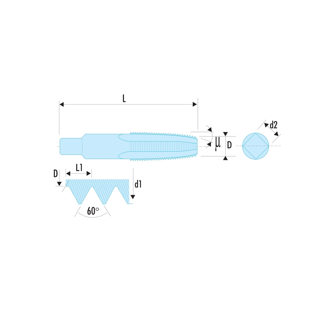 Tarauds standards 7x100T3 - FACOM - 227.7X100T3