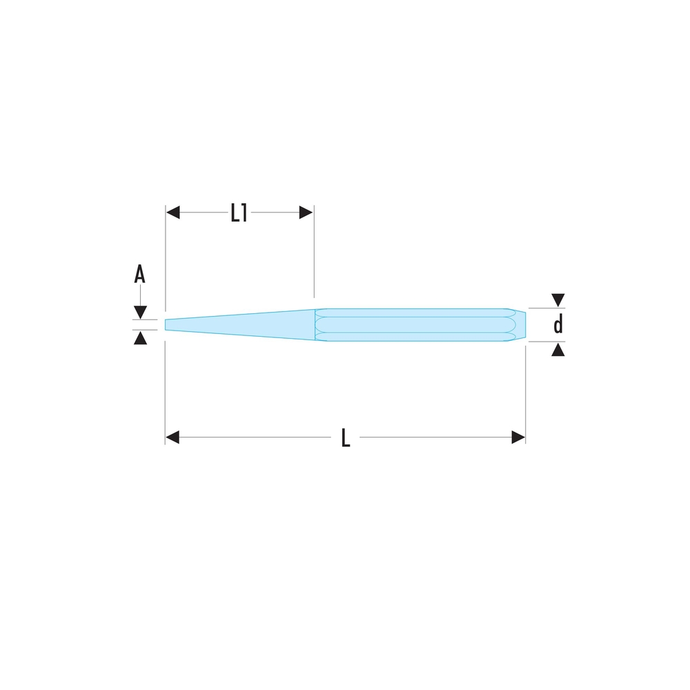 Chasse-goupille pour goupilles élastiques 3,9 mm - Par 5 - FACOM - 246.4