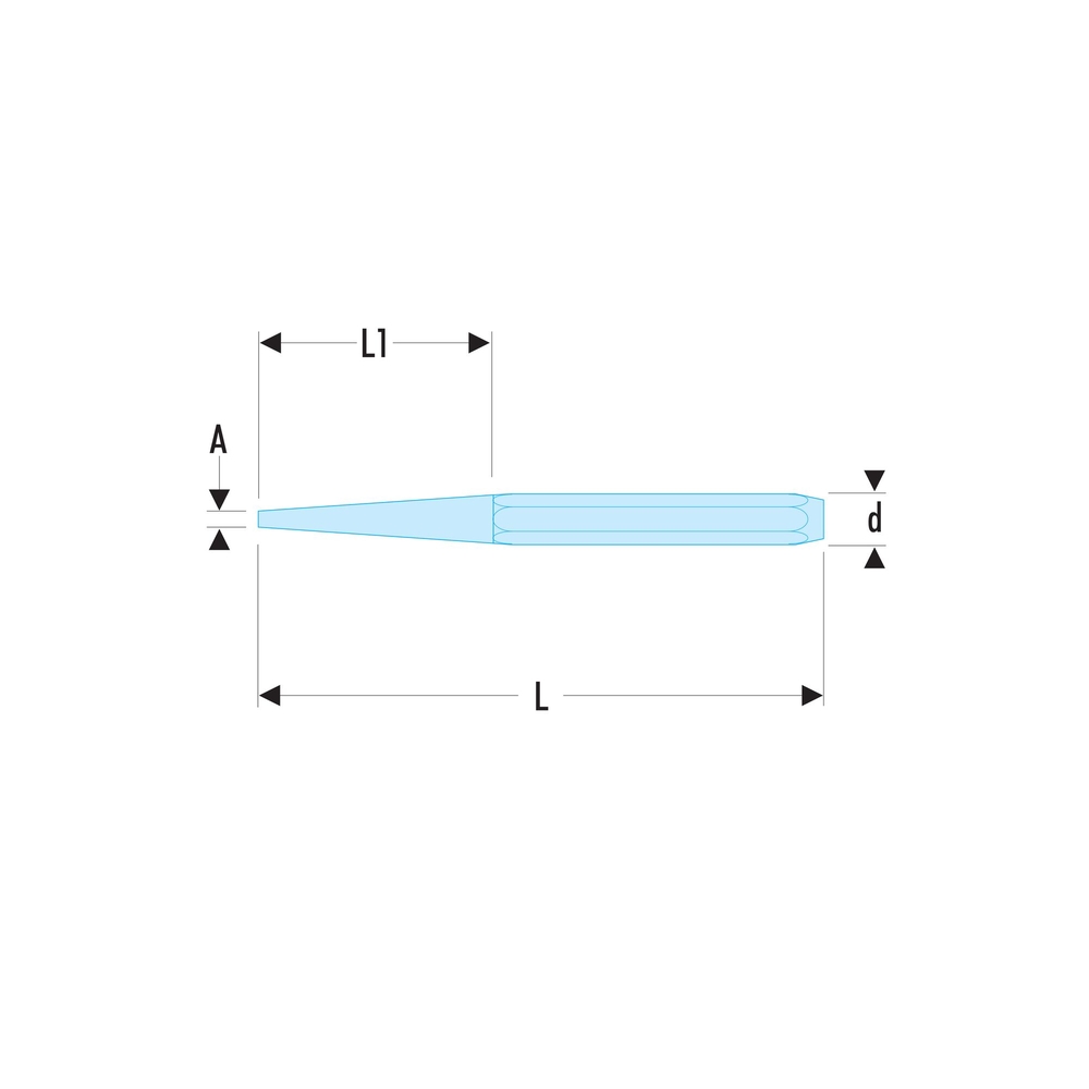 Chasse-goupille pour goupilles élastiques 5,9 mm - Par 5 - FACOM - 246.6