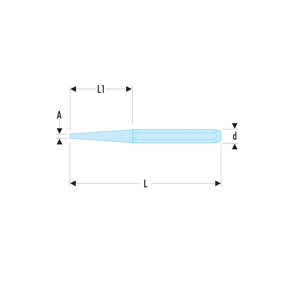 Chasse-goupille pour goupilles élastiques 7,9 mm - Par 5 - FACOM - 246.8
