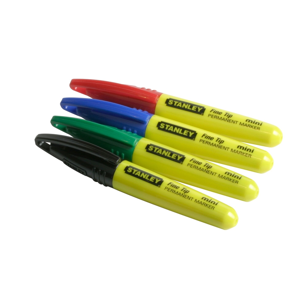 Marqueur mini pointe fine - 4 couleurs - 4 pièces - 2-47-329 - STANLEY
