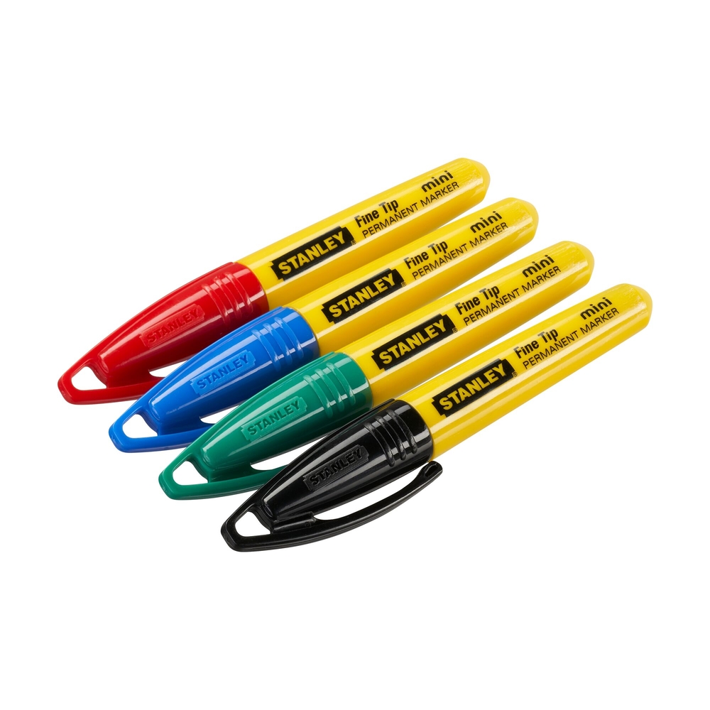 Marqueur mini pointe fine - 4 couleurs - 4 pièces - 2-47-329 - STANLEY