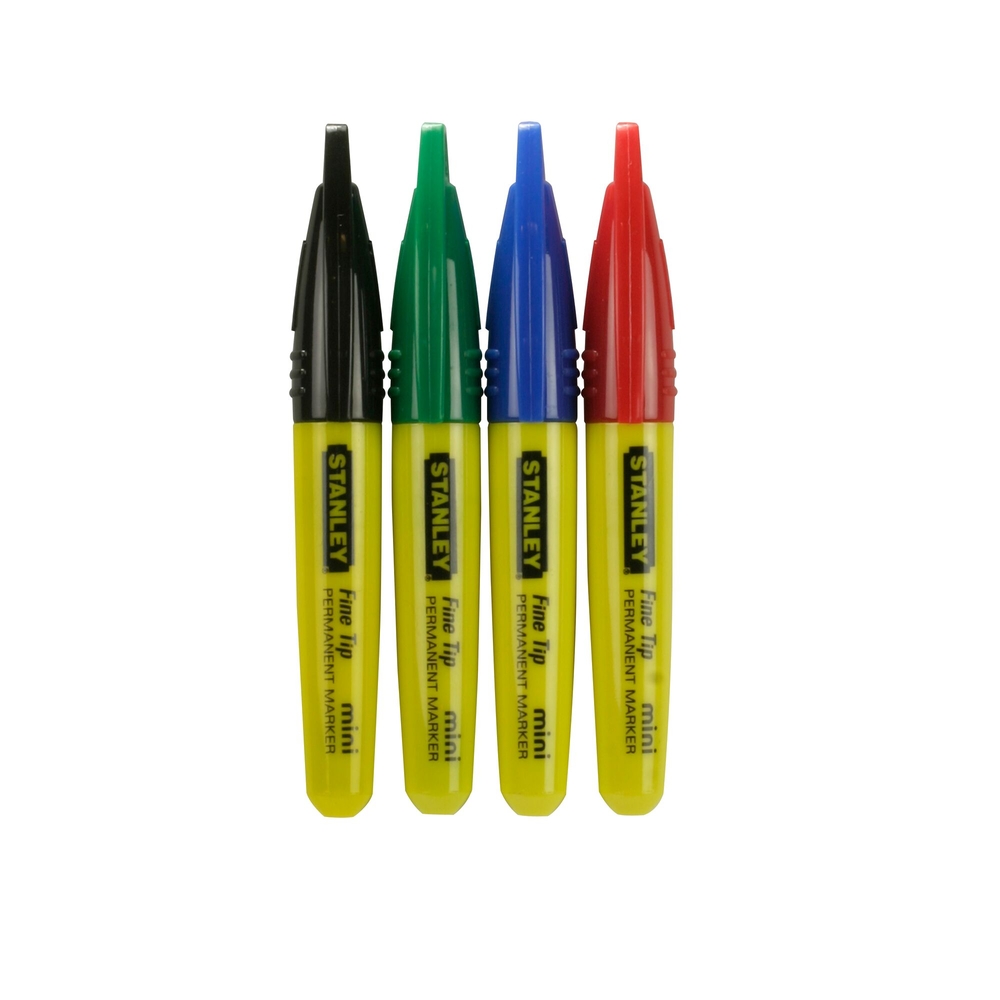 Marqueur mini pointe fine - 4 couleurs - 4 pièces - 2-47-329 - STANLEY