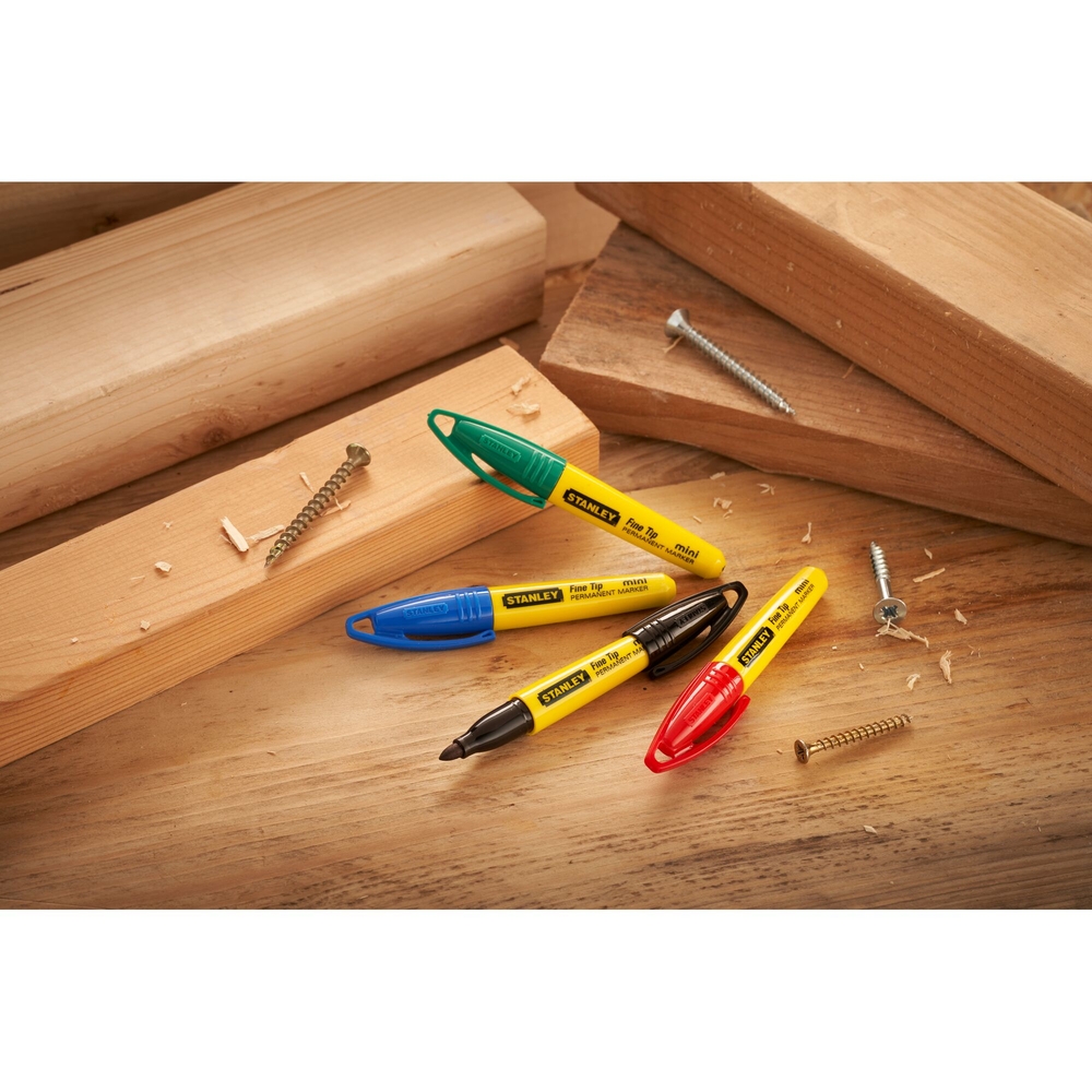 Marqueur mini pointe fine - 4 couleurs - 4 pièces - 2-47-329 - STANLEY