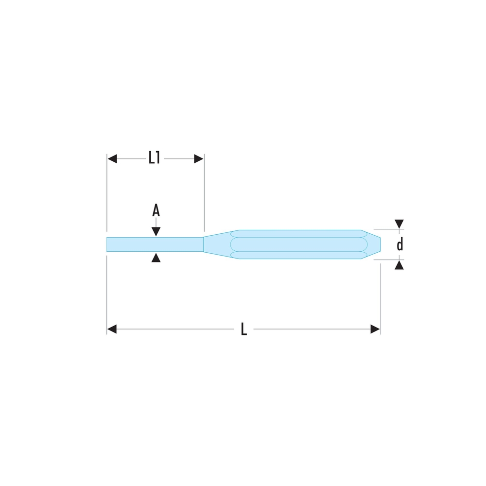 Chasse-goupille standard 9,9 mm - Par 5 - FACOM - 249.10