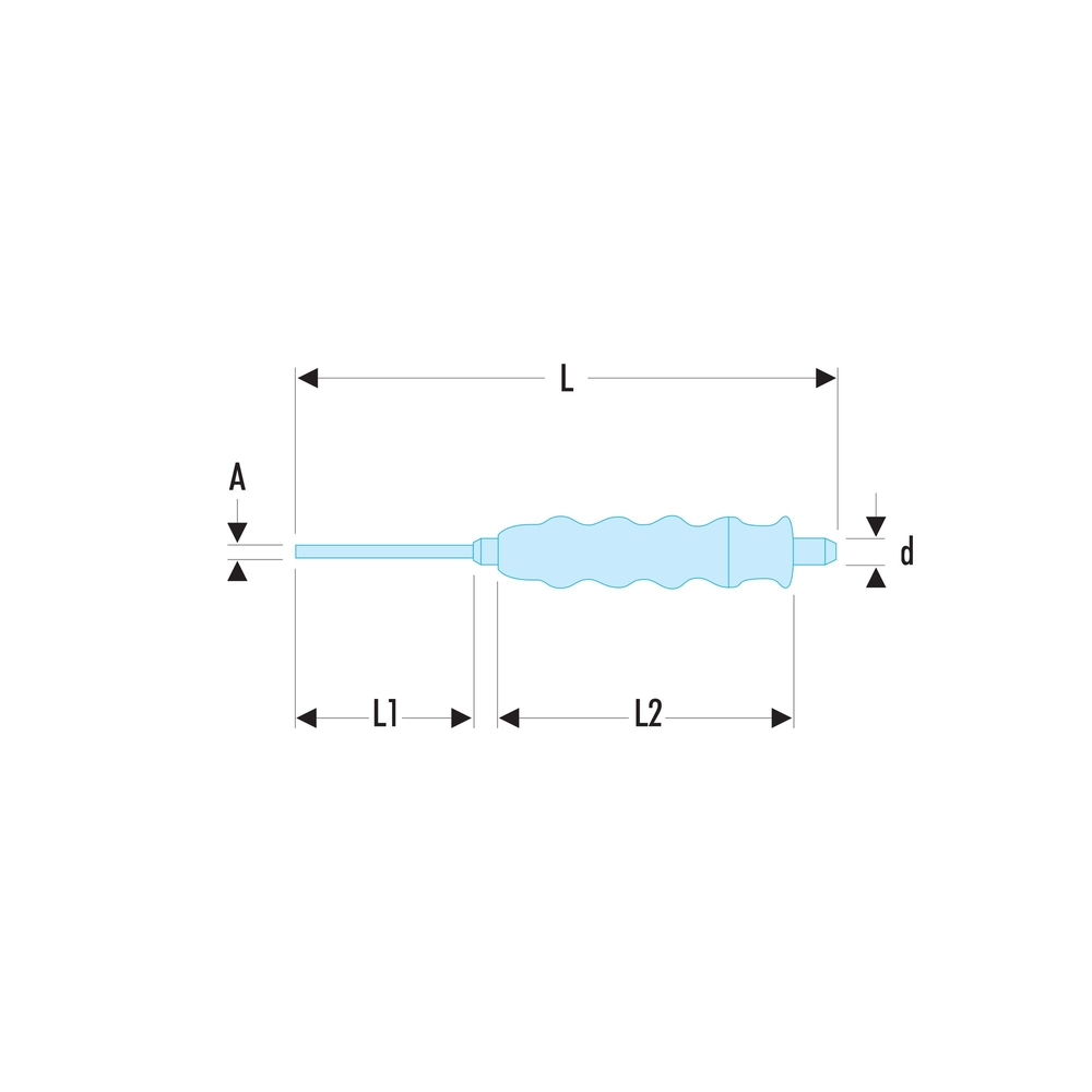 Chasse-goupilles gainé 4,9 mm - Par 10 - FACOM - 249.G5